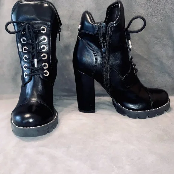 Guess Boots - Black Leather - Picture 2 of 3